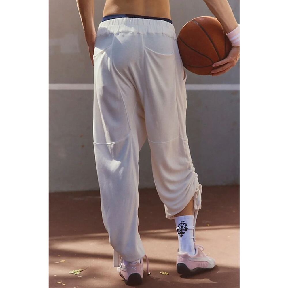 Free People FP Movement Pirouette Pant Large White Harem Baggy Sweatpant NEW NWT - Picture 3 of 12